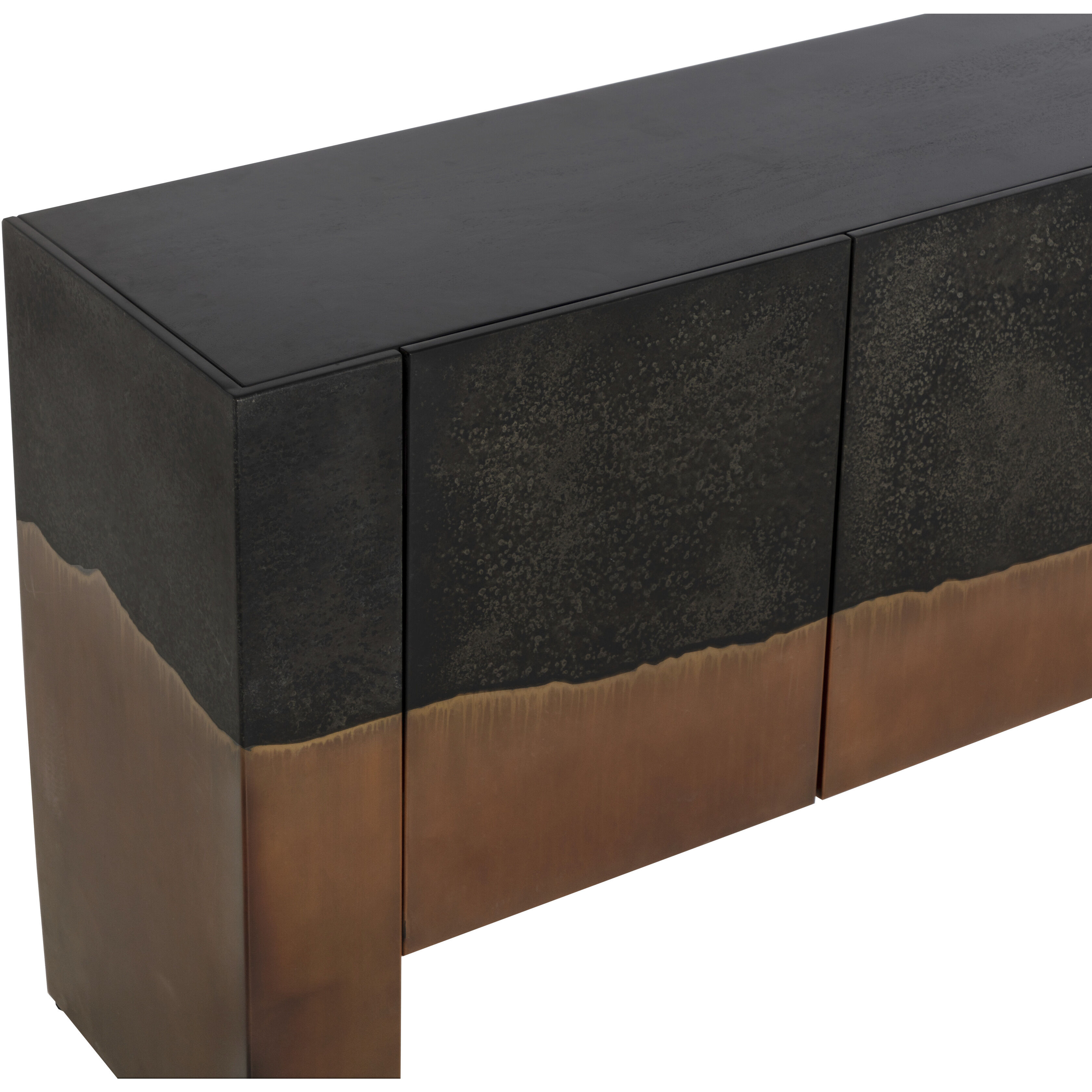 Tapio 77.5 X 16.5 inch Matte Black / Copper Sideboard